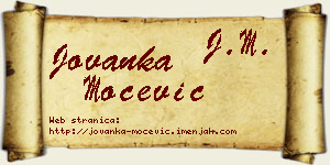 Jovanka Močević vizit kartica
